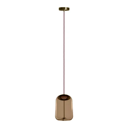 Светильник подвесной LED Knot 8135-C mini LOFT IT янтарный коричневый 1 лампа, основание латунь в стиле модерн 