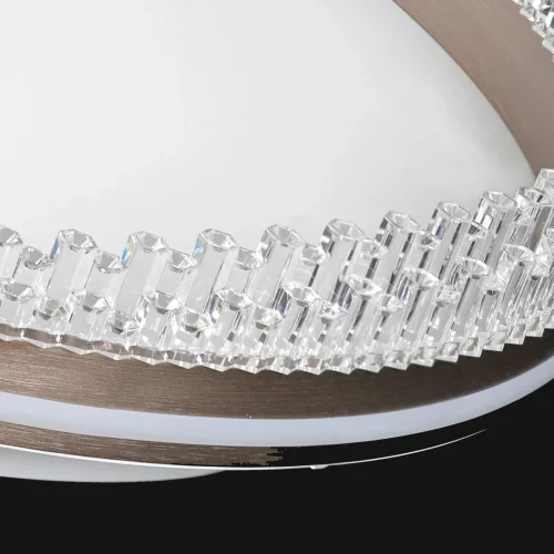 Светильник потолочный LED Hardin LSP-7429 Lussole прозрачный на 1 лампу, основание коричневое белое в стиле современный хай-тек минимализм фото 3