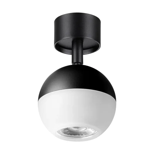 Светильник накладной Garn 370811 Novotech белый 1 лампа, основание чёрное в стиле современный круглый фото 3
