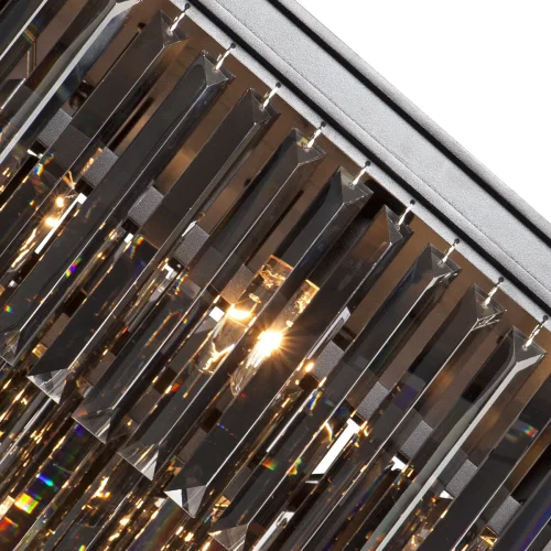 Люстра потолочная V5161-1/4+4+1PL Vitaluce серая чёрная на 9 ламп, основание чёрное в стиле современный классический фото 2