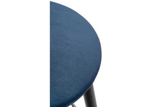 Барный стул Гангток темно-синий / черный матовый 469983 Woodville, синий/велюр, ножки/металл/чёрный, размеры - ****370*370 фото 3