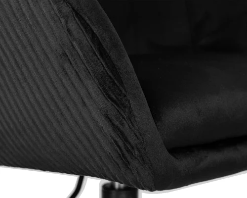 Кресло дизайнерское 8600_BlackBase-LM EDISON BLACK, цвет сиденья черный велюр (1922-21), цвет основания черный Dobrin, чёрный/велюр, ножки//чёрный, размеры - 750*900***600*570 фото 7