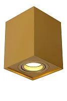 Светильник накладной Tube 22953/01/02 Lucide латунь матовый золото 1 лампа, основание латунь матовое золото в стиле современный квадратный