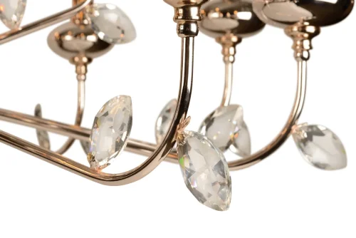 Люстра подвесная Dames 1020-10+5 GD iLamp без плафона на 15 ламп, основание золотое в стиле американский современный фото 3 Люстра подвесная Dames 1020-10+5 GD iLamp без плафона на 15 ламп, основание золотое в стиле американский современный фото 3