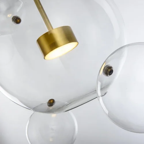 Светильник потолочный BUBBLE B24 177865-26 ImperiumLoft прозрачный на 5 ламп, основание бронзовое в стиле современный фото 4 Светильник потолочный BUBBLE B24 177865-26 ImperiumLoft прозрачный на 5 ламп, основание бронзовое в стиле современный фото 4