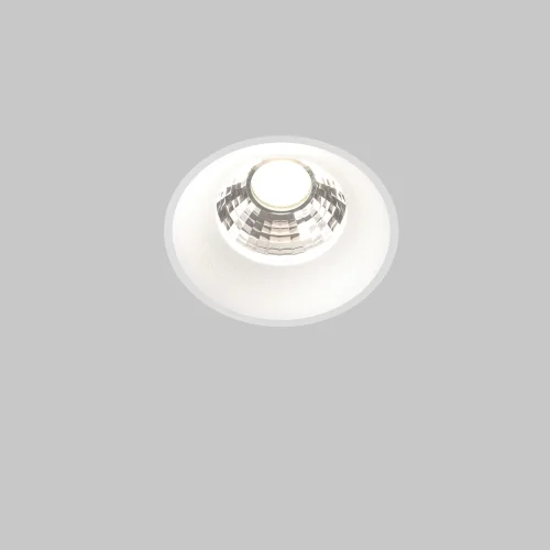 Светильник точечный LED Round DL058-12W4K-TRS-W Maytoni белый 1 лампа, основание белое в стиле современный для затирки фото 5