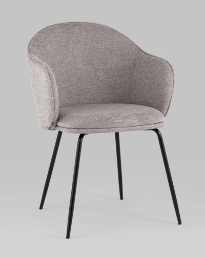 Стул обеденный Echo, светло-серый УТ000038599 Stool Group, серый/шенилл, ножки/металл/чёрный, размеры - *****