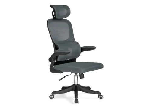Компьютерное кресло Sprut dark gray 15622 Woodville, серый/сетка, ножки/пластик/чёрный, размеры - *1270***640*670
