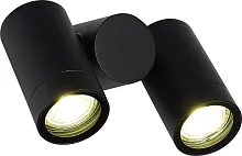Настенный светильник уличный Visioni SL9011.402.02 ST-Luce уличный IP65 чёрный на 2 лампы, плафон чёрный в стиле хай-тек современный GU10