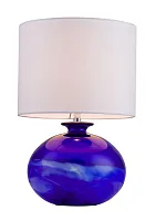 Настольная лампа Harrods T931.1 Lucia Tucci бежевая 1 лампа, основание синее стекло металл в стиле классический 