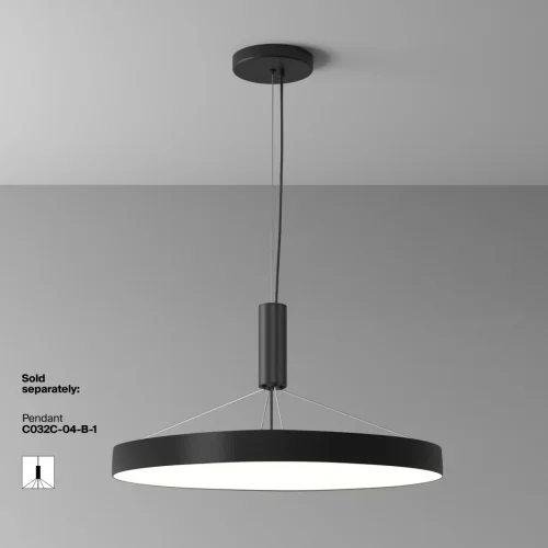 Светильник потолочный LED Zon C032CL-90W4K-RD-B Maytoni белый 1 лампа, основание чёрное в стиле современный  фото 3