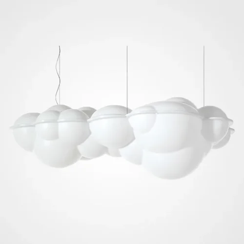 Светильник подвесной Nuvola D160 220184-60 ImperiumLoft белый на 6 ламп, основание белое в стиле современный скандинавский Светильник подвесной Nuvola D160 220184-60 ImperiumLoft белый на 6 ламп, основание белое в стиле современный скандинавский
