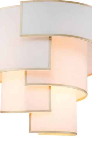 Люстра подвесная Cascata V000357 Indigo белая на 4 лампы, основание золотое в стиле классический  фото 2