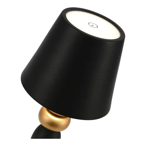 Настольная лампа LED Ease SL1011.414.01 ST-Luce чёрная 1 лампа, основание чёрное металл в стиле минимализм современный беспроводная зарядка фото 5