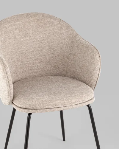 Стул обеденный Echo, бежевый УТ000038598 Stool Group, бежевый/шенилл, ножки/металл/чёрный, размеры - ***** фото 7