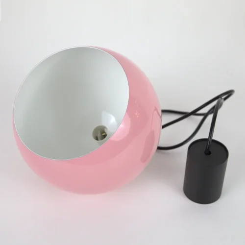 Светильник подвесной Aura 20 LH032011 LightHall розовый на 1 лампу, основание чёрное в стиле лофт фото 4