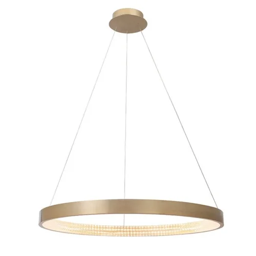 Светильник подвесной LED 3421/250 Newport бронзовый на 1 лампу, основание бронзовое в стиле хай-тек кольца