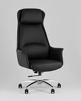 Кресло руководителя TopChairs Viking NEW, черное УТ000039423 Stool Group, чёрный/экокожа, ножки/металл/хром, размеры - *1300****