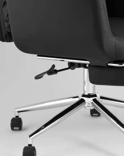 Кресло руководителя TopChairs Solid NC с оттоманкой, черный УТ000041759 Stool Group, /, ножки//, размеры - ***** фото 6