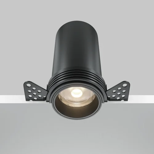 Светильник точечный Focus Led DL125-L12-4K-TRS-B Maytoni чёрный на 1 лампу, основание чёрное в стиле современный хай-тек для затирки круглый фото 5