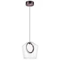 Светильник подвесной LED Caramello 796110 Lightstar прозрачный на 1 лампу, основание кофейное в стиле современный 