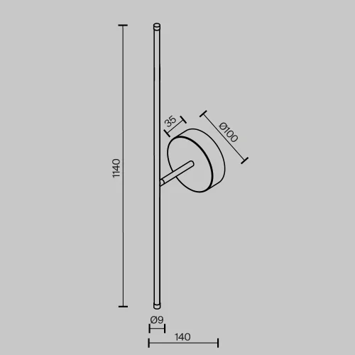 Бра LED Elegant C084WL-L18BS2.7K Maytoni латунь на 1 лампу, основание латунь в стиле современный хай-тек отражённый свет фото 10