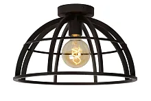Светильник потолочный Dikra 76164/40/30 Lucide без плафона чёрный 1 лампа, основание чёрное в стиле модерн лофт 