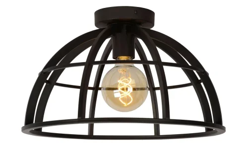 Светильник потолочный Dikra 76164/40/30 Lucide чёрный без плафона 1 лампа, основание чёрное в стиле современный лофт 