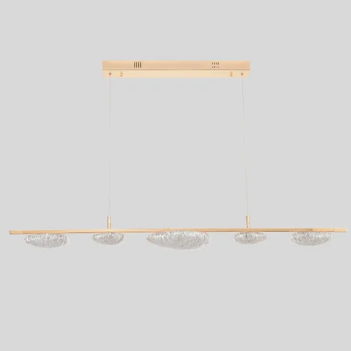 Светильник подвесной LED с пультом FELICIDAD SP47W LED Crystal Lux прозрачный на 1 лампу, основание золотое в стиле современный фото 3