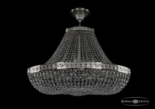 Люстра потолочная хрустальная 19283/H1/70IV Ni Bohemia Ivele Crystal прозрачная на 12 ламп, основание никель в стиле классический sp