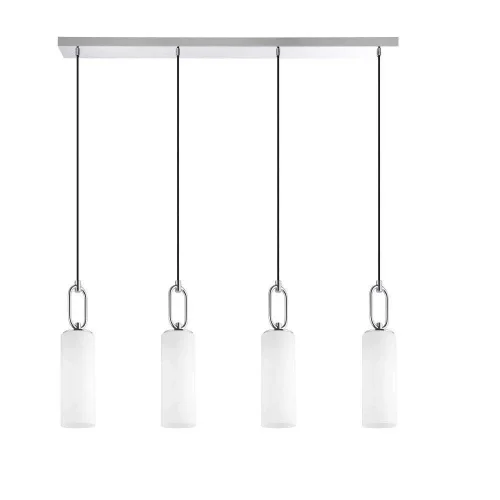 Светильник подвесной Majana 390129 Eglo белый на 4 лампы, основание хром в стиле современный 