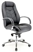 Кресло руководителя Drift Lux LB Экокожа Черный EC-331-2 PU LB Black Everprof, чёрный/экокожа, ножки//, размеры - 1140*1220***630*