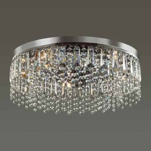 Люстра потолочная Sparkle 5273/5C Lumion прозрачная на 5 ламп, основание хром в стиле классический  фото 3
