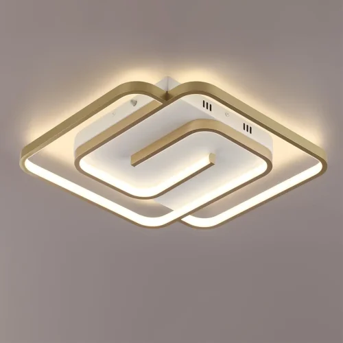 Люстра потолочная LED Twist 8019/75CL Lumion белая на 1 лампу, основание золотое в стиле минимализм фото 6