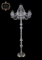Торшер 13.11.10.300.h-210.Gd.Sp Bohemia Art Classic  прозрачный 10 ламп, основание золотое в стиле классический
