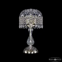 Настольная лампа 14781L1/22 G Leafs Bohemia Ivele Crystal прозрачная 3 лампы, основание золотое металл в стиле классический leafs
