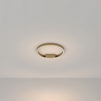 Светильник потолочный LED Rim MOD058CL-L25BS3K Maytoni латунь 1 лампа, основание латунь в стиле современный хай-тек минимализм кольца