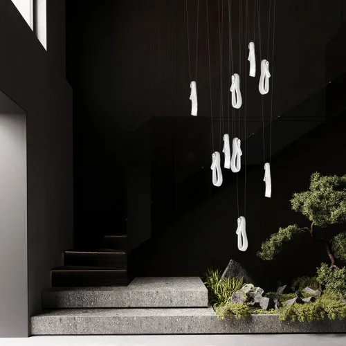 Светильник подвесной LED Series 10400/1 LOFT IT белый на 1 лампу, основание белое в стиле арт-деко фото 9