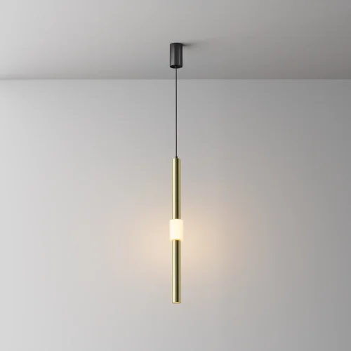 Светильник подвесной LED Jelly P105PL-12W3K-BS Maytoni латунь на 1 лампу, основание чёрное в стиле классический современный хай-тек трубочки фото 3