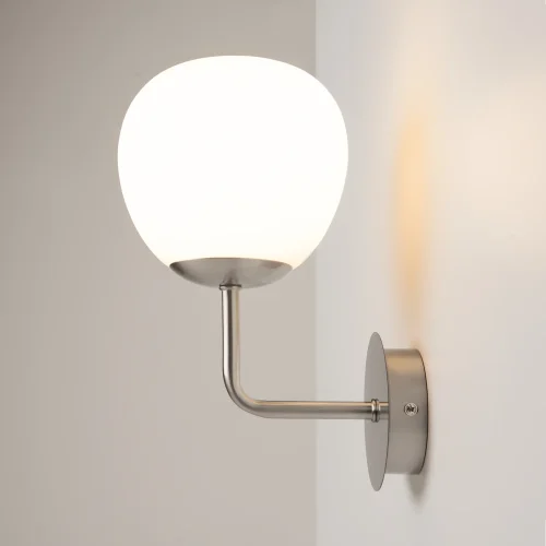 Бра Erich MOD221-WL-01-N Maytoni белый на 1 лампу, основание никель в стиле современный фото 4