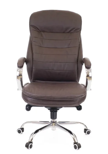 Кресло руководителя Valencia M Экокожа Коричневый EC-330-2 PU Brown Everprof, шоколад коричневый/экокожа, ножки//, размеры - 1200*1260***660* фото 3