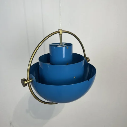 Светильник подвесной Weisdorff 123427-22 ImperiumLoft синий 1 лампа, основание латунь в стиле современный лофт арт-деко  фото 7
