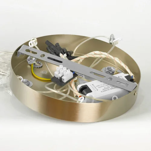 Люстра подвесная LED Hopkins LSP-7398 Lussole белая на 1 , основание матовое никель в стиле современный хай-тек каскад фото 6