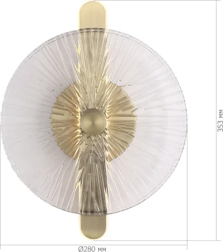 Бра LED Wasi SL6141.301.01 ST-Luce прозрачный на 1 лампу, основание бронзовое в стиле современный фото 3
