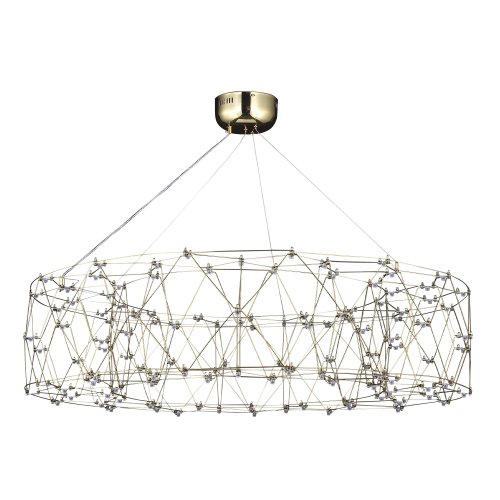 Светильник подвесной LED Gravetta SL6602.203.72 ST-Luce хром прозрачный на 1 лампу, основание золотое в стиле минимализм хай-тек капли