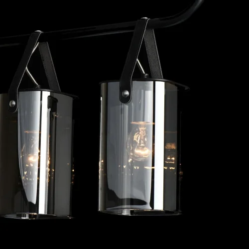 Светильник подвесной Тетро 673015604 DeMarkt чёрный 4 лампы, основание чёрное в стиле модерн  фото 4