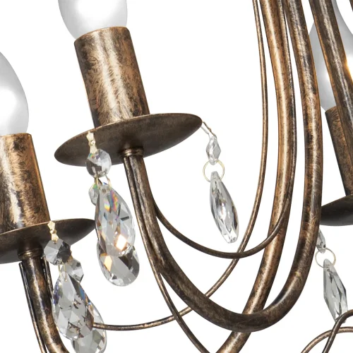 Люстра подвесная V1253/5 Vitaluce без плафона на 5 ламп, основание коричневое в стиле классический фото 2