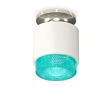 Светильник накладной Techno spot XS7510082 Ambrella light белый на 1 лампу, основание серебряное в стиле хай-тек современный круглый