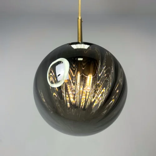 Светильник подвесной ASKA Gray 177920-26 ImperiumLoft серый 1 лампа, основание золотое в стиле современный лофт  фото 8