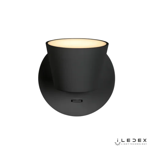 Бра с выключателем LED Flexin W1118-1S BK iLedex чёрный на 1 лампа, основание чёрное в стиле современный хай-тек  фото 3